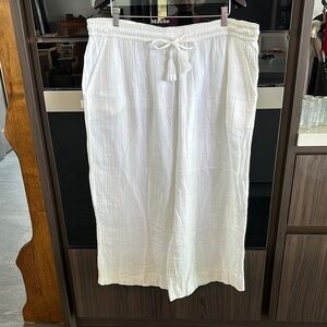 White Drawstring pants